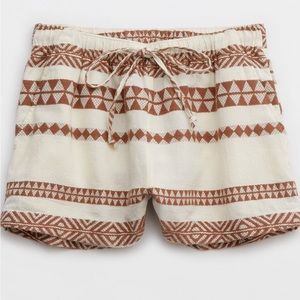 Aerie printed linen shorts